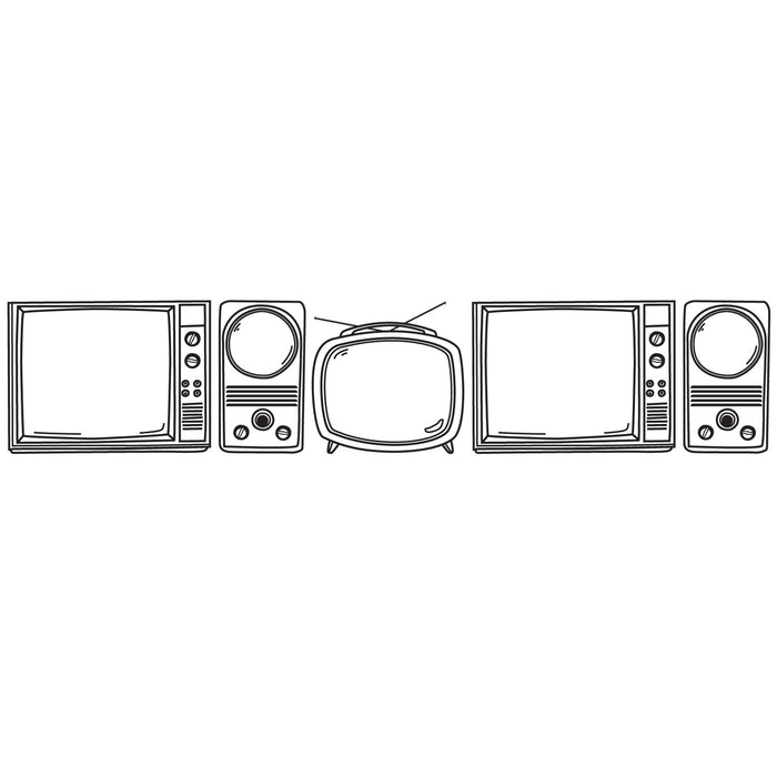 Close-up of ink stamp PLUS Black Deco Roller TV design