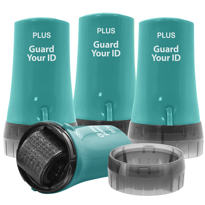 Guard Your ID Advanced Roller 4-Pack – Teal – Identity Protection Stamp Rollers