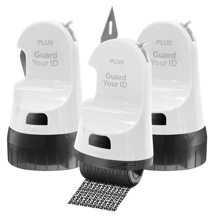 Guard Your ID 3 in 1 WIDE Advanced Roller 3-Pack - REFILLABLE white