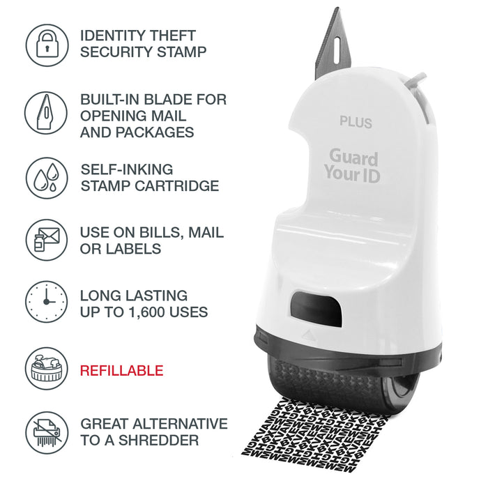 Guard Your ID 3 in 1 WIDE Advanced Roller 3-Pack - REFILLABLE white