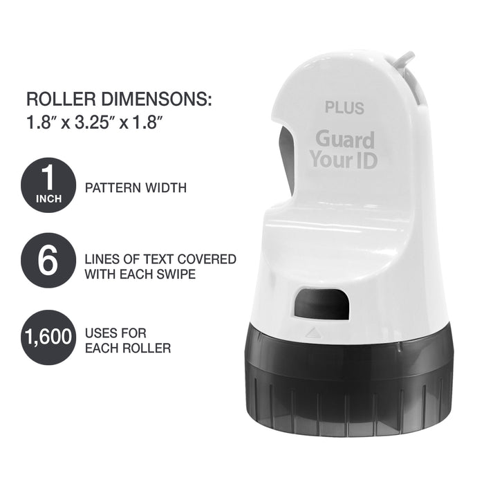 Guard Your ID 3 in 1 WIDE Advanced Roller 3-Pack - REFILLABLE white