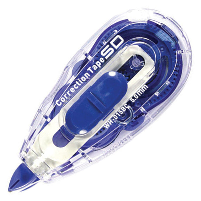 PLUS Whiper Slide 5.0 correction tape pen-style applicator in blue