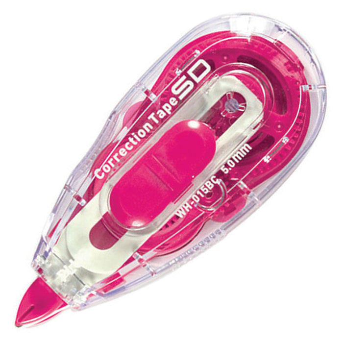 PLUS Whiper Slide 5.0 correction tape pen-style applicator in pink