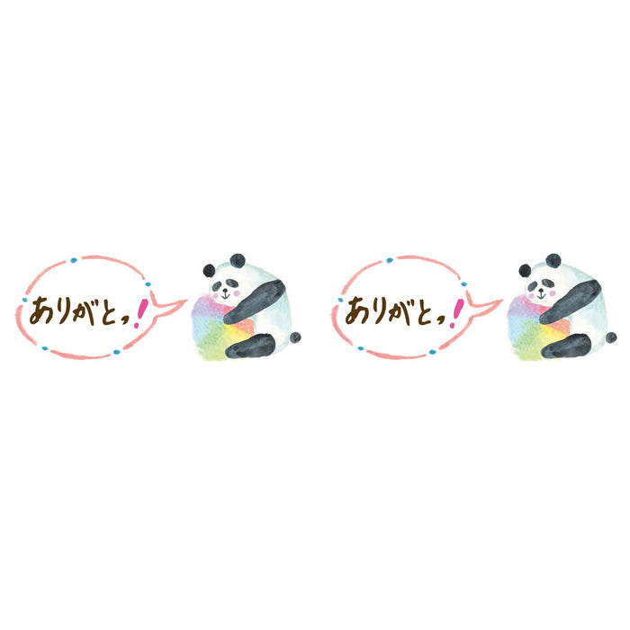 Close-up of tape panda design from PLUS Petit Deco Tape WIDE
