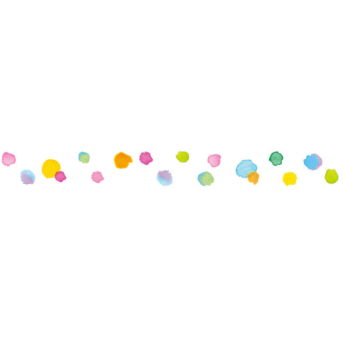 Close-up of tape multi color dot design from PLUS Petit Deco Tape WIDE