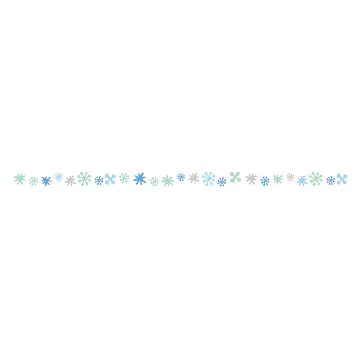 Close Up of Petit Deco Rush Decorative Tape Blue Snow Flake Design