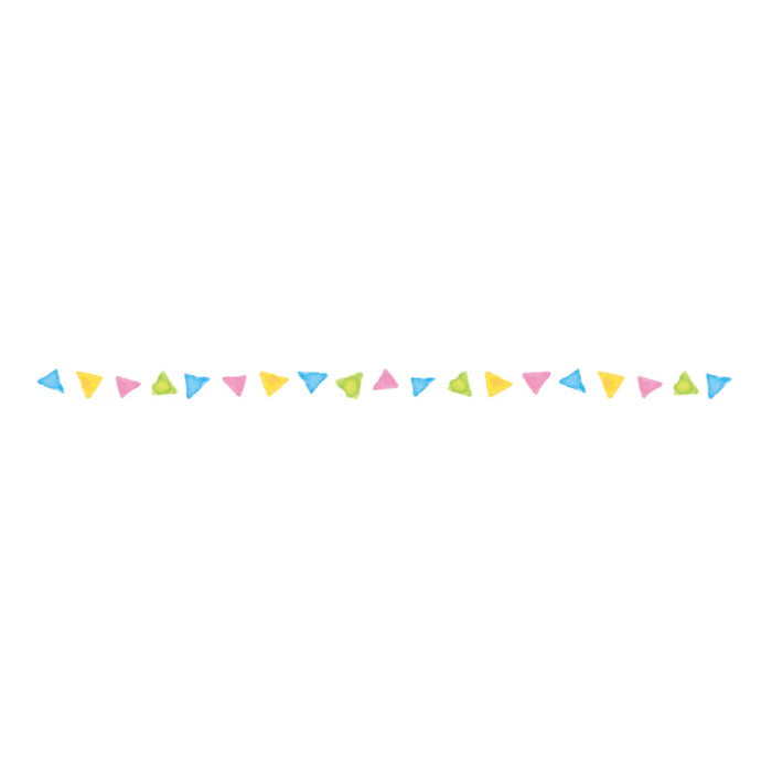 Close Up of Petit Deco Rush Decorative Tape Multi-Color Flag Design