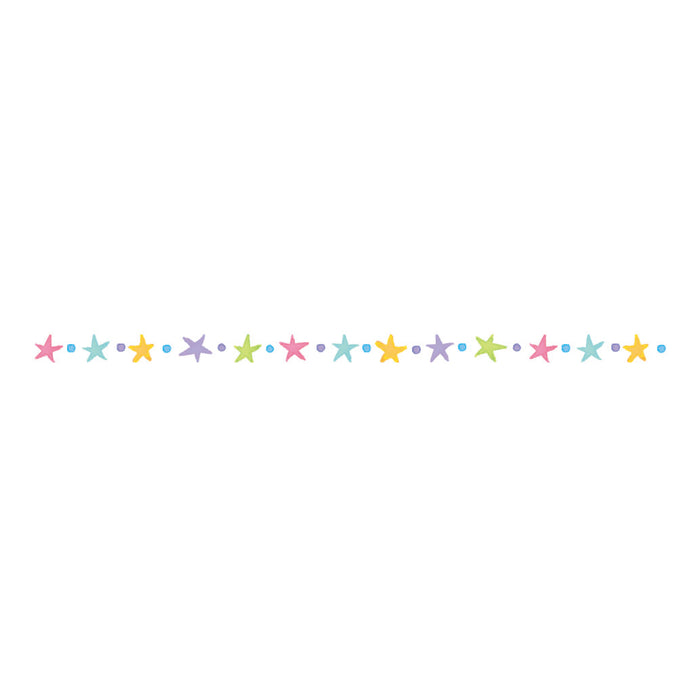 Close Up of Petit Deco Rush Decorative Tape Multi-Color Star Design