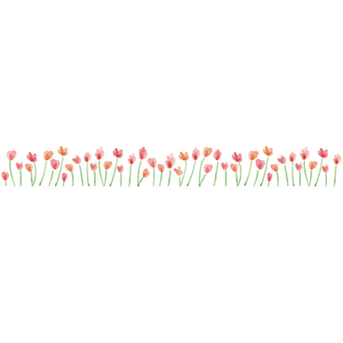 Close-up of tape floral design from PLUS Petit Deco Tape WIDE