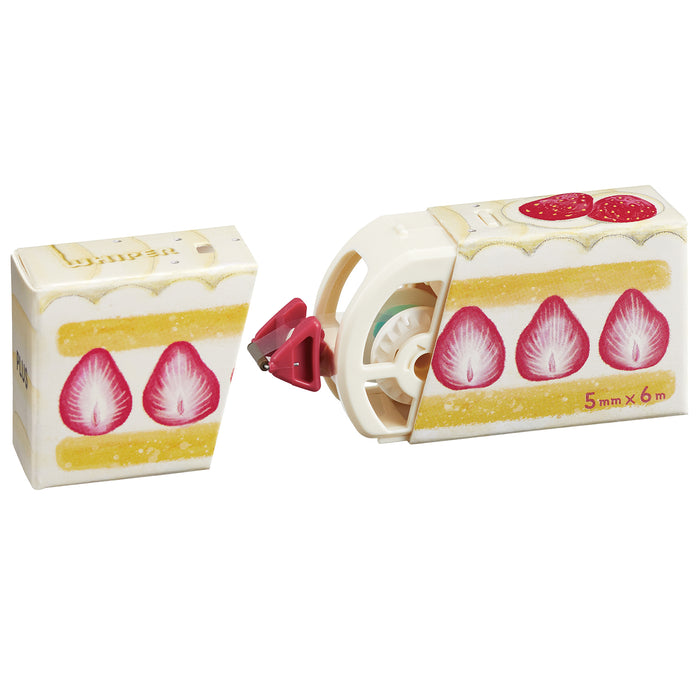PLUS Eco-Friendly Correction Tape White Red Strawberry paper case
