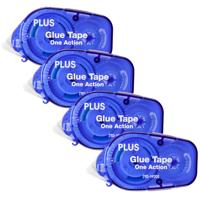 PLUS Permanent Glue Tape One Action 4-pack 1920 adhesive tapes