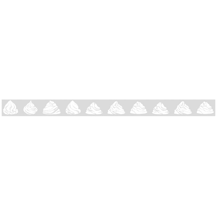 Close Up of PLUS Petit Monochromatic Deco Tape Whipped Cream Design