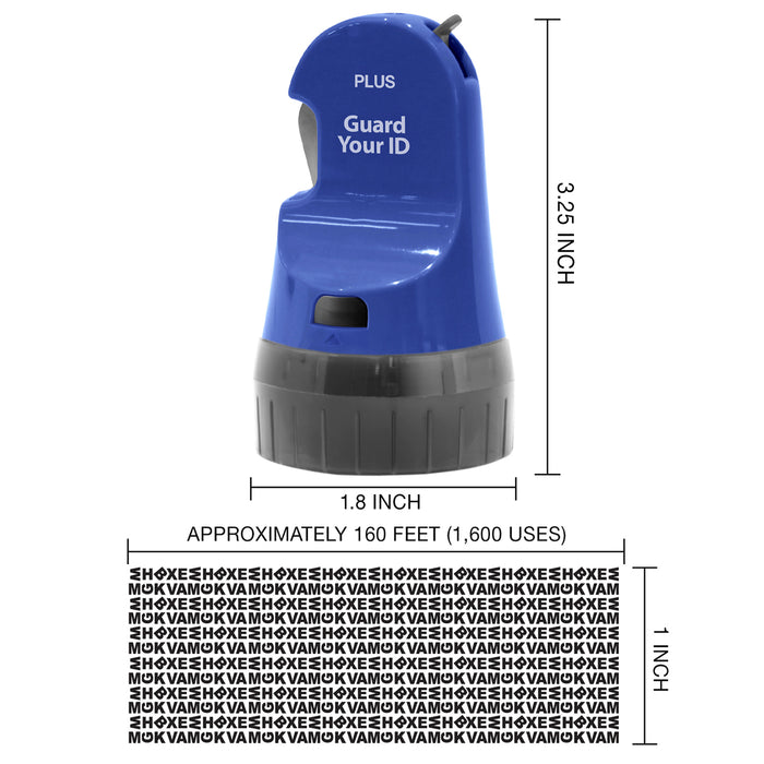 GYID - Guard Your ID 3 in 1 WIDE Advanced Roller - REFILLABLE Version blue