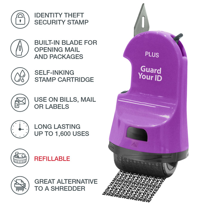 GYID - Guard Your ID 3 in 1 WIDE Advanced Roller - REFILLABLE Version purple