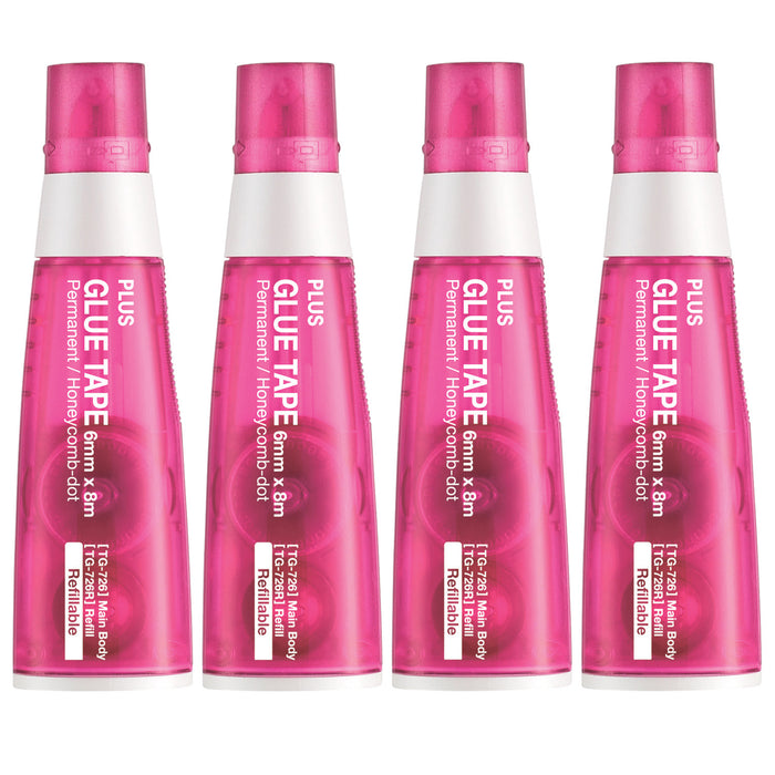 Four TG‑726 pink glue tape pen applicators arranged side by side