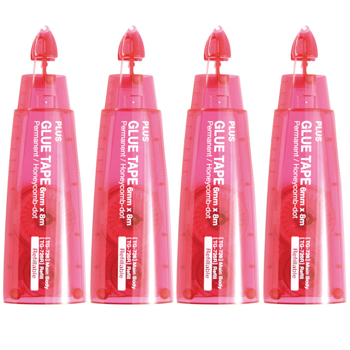 Four TG‑726 pink glue tape pen applicators arranged side by side
