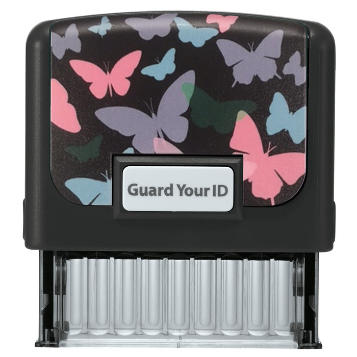 GYID - Guard Your ID Stamp - Medium black butterflys