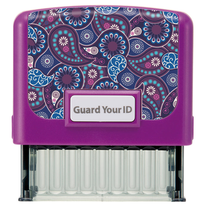 GYID - Guard Your ID Stamp - Medium purple paisley