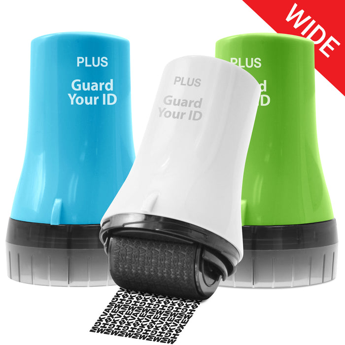 blue, white, green Guard Your ID WIDE Advanced privacy rollers in a 3‑pack