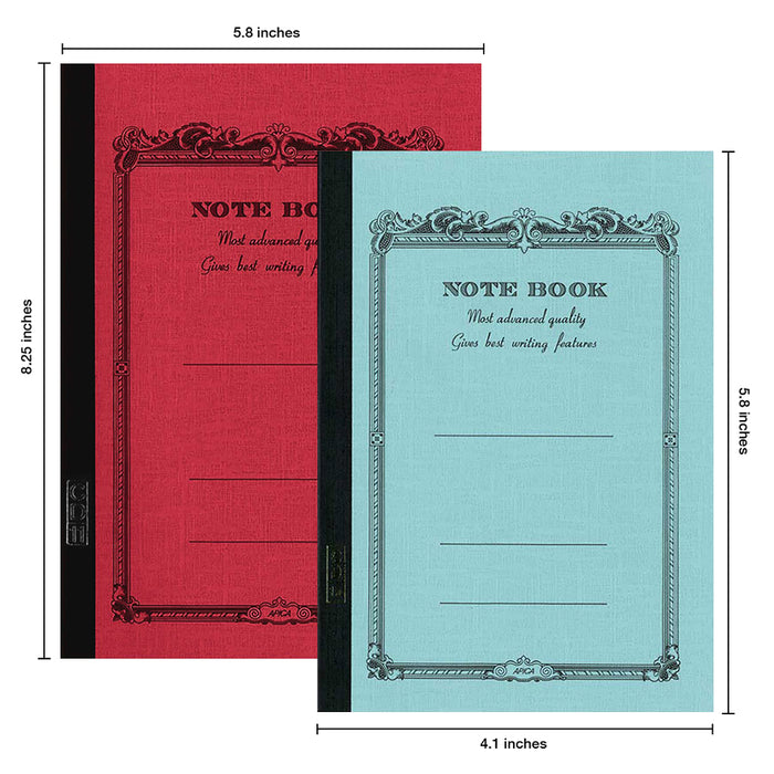 two A6 Apica Nippon notebooks red and blue