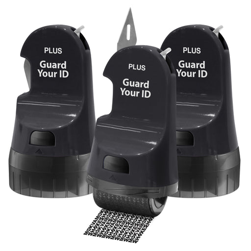 Guard Your ID 3 in 1 WIDE Advanced Roller 3-Pack - REFILLABLE black