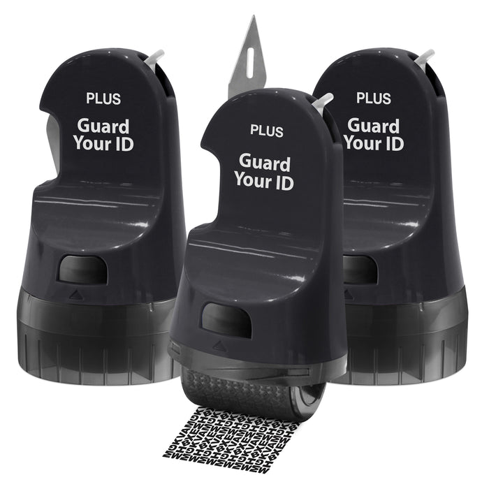 Guard Your ID 3 in 1 WIDE Advanced Roller 3-Pack - REFILLABLE black