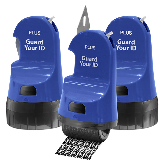 Guard Your ID 3 in 1 WIDE Advanced Roller 3-Pack - REFILLABLE blue