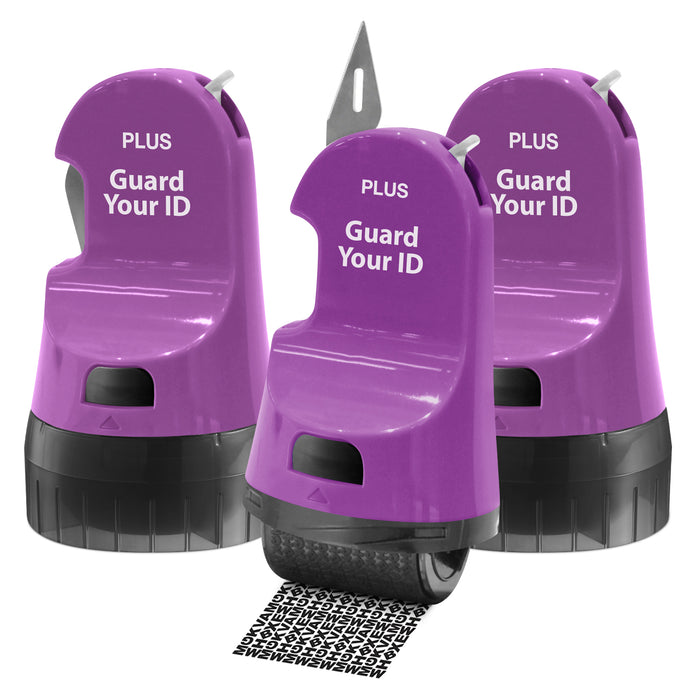 Guard Your ID 3 in 1 WIDE Advanced Roller 3-Pack - REFILLABLE purple