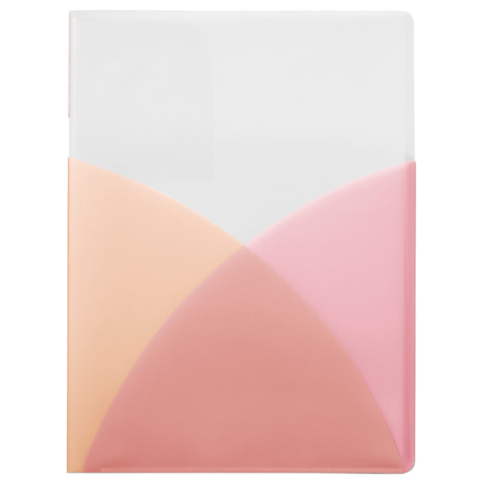 PLUS Clear File Organizers 20-Pages Peach