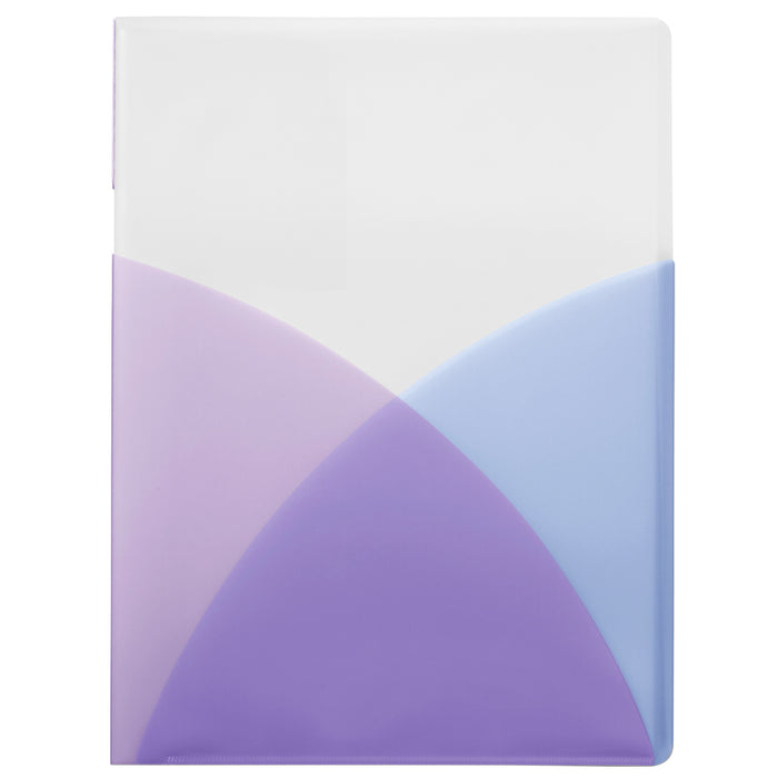 PLUS Clear File Organizer 10-Pages in blueberry
