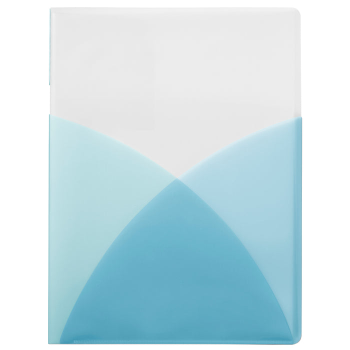PLUS Clear File Organizer 10-Pages in blueberry