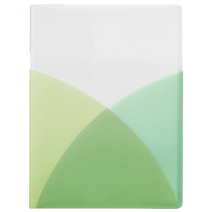 PLUS Clear File Organizer 10-Pages in lime