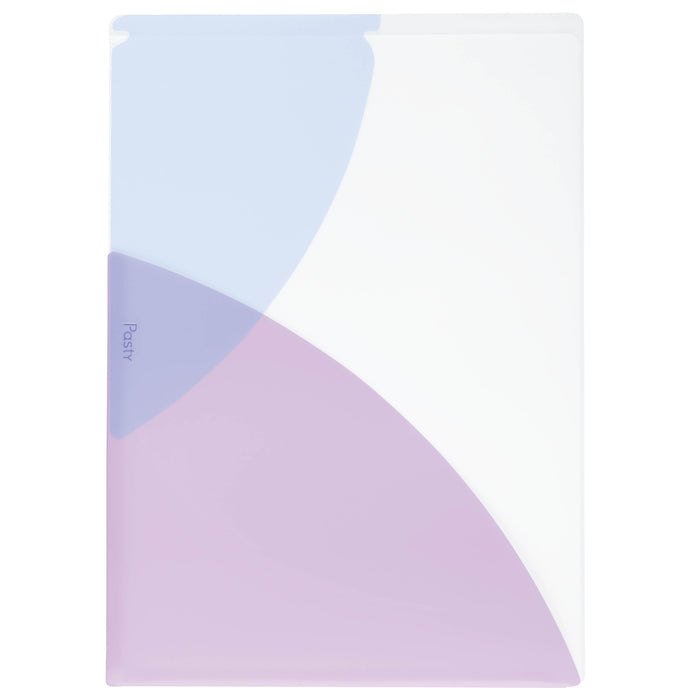 PLUS Clear Pocket File in blueberry