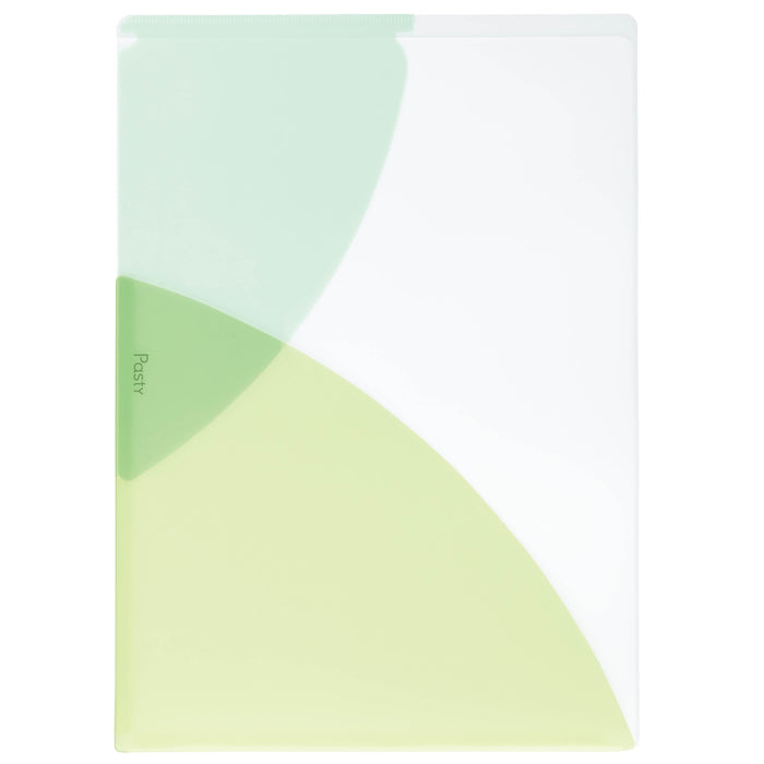 PLUS Clear Pocket File in lime