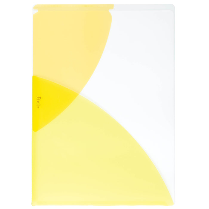 PLUS Clear Pocket File in lemon