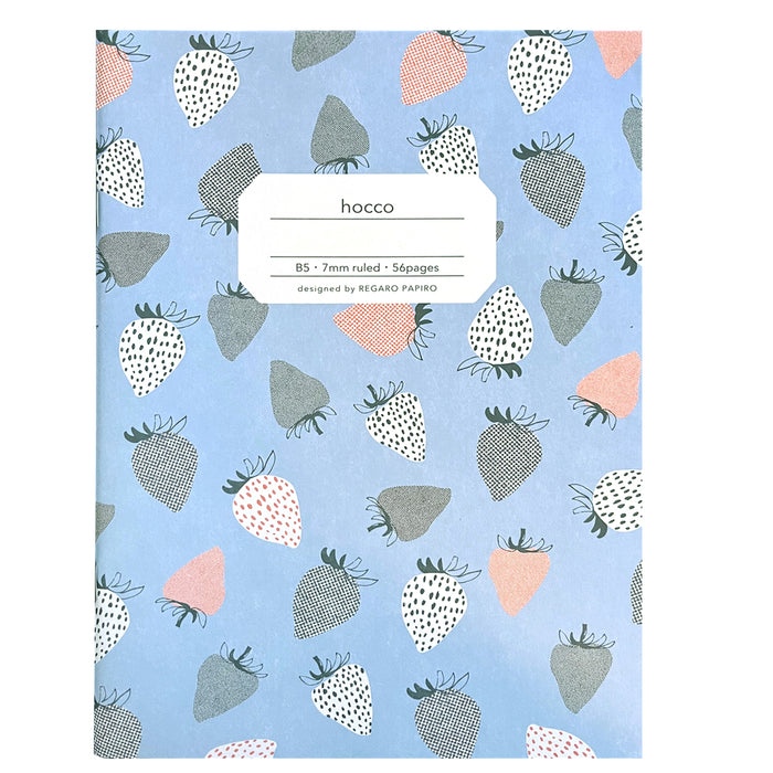 Hocco B5 Notebook with strawberry print