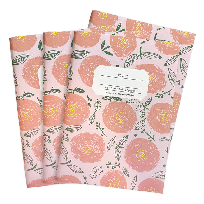 Four Hocco A5 Notebooks with floral print