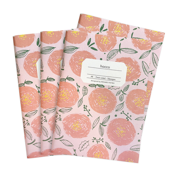 Set of four Hocco A6 Notebooks with floral print