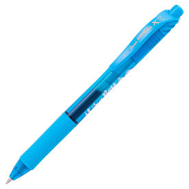 Pentel EnerGel-X Retractable Gel Pen, (0.7mm) Med. line, Sky Blue Ink- its a Boy Dozen Box