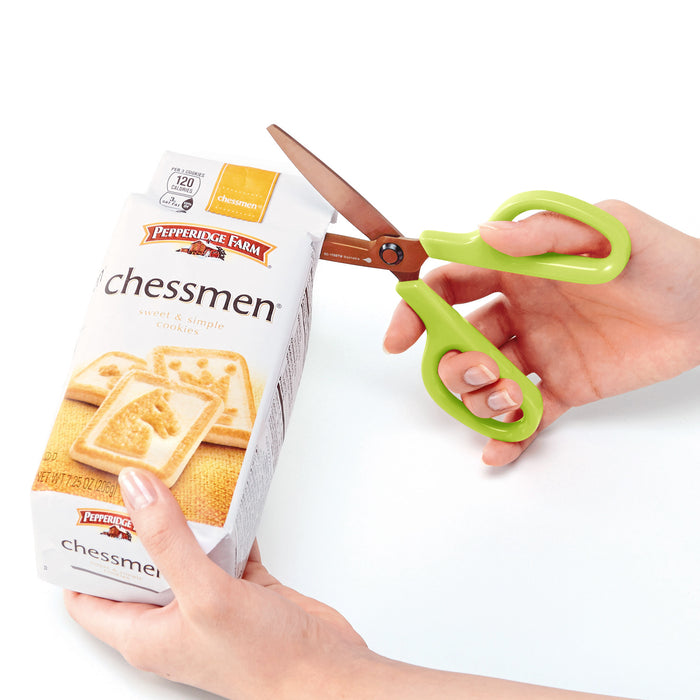 PLUS Titanium Curved Blade Scissors 3-Pack | Washable, Micro-Serrated, Effortless Cutting Design