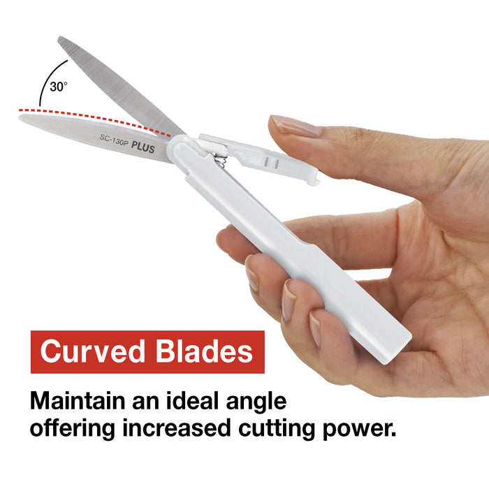 Twiggy curved blade scissors in white