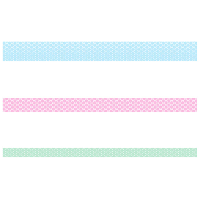 Close-up of 8 mm honeycomb-patterned glue tape on card edge