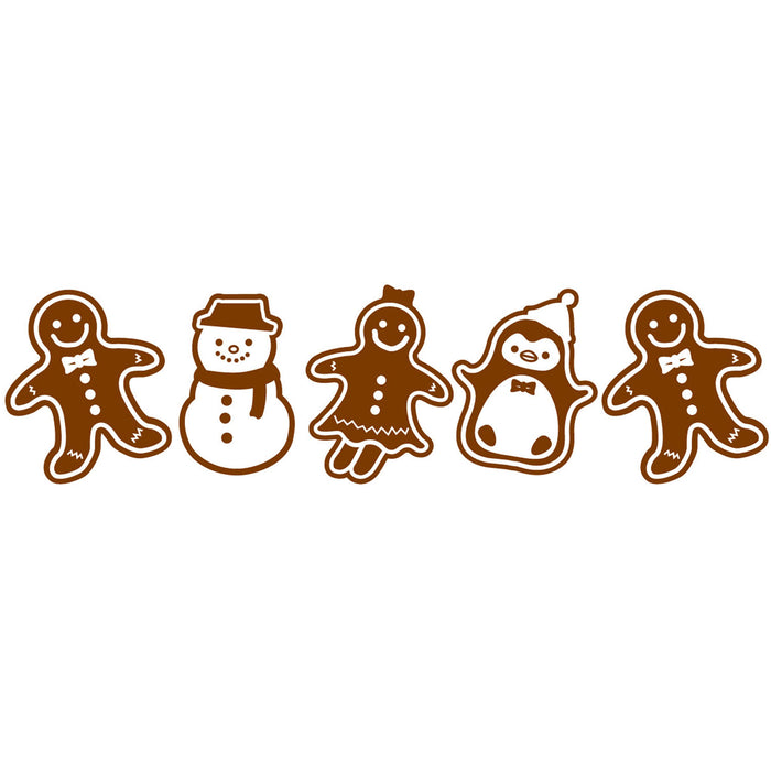 Close-up of ink stamp PLUS Brown Deco Roller Holiday Cookie design