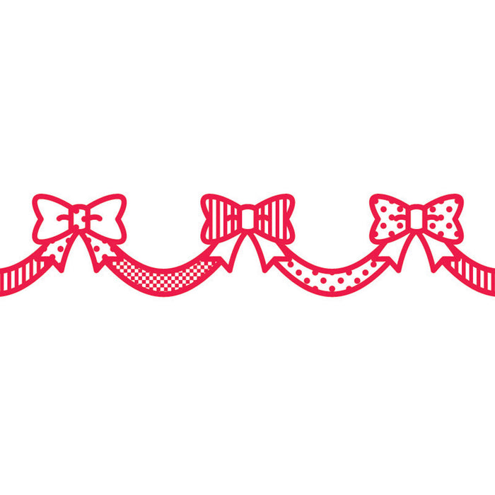Close-up of Red Mini Deco Roller Bow pattern design