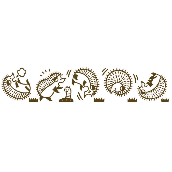 Close-up of Brown Mini Deco Roller porcupine pattern design
