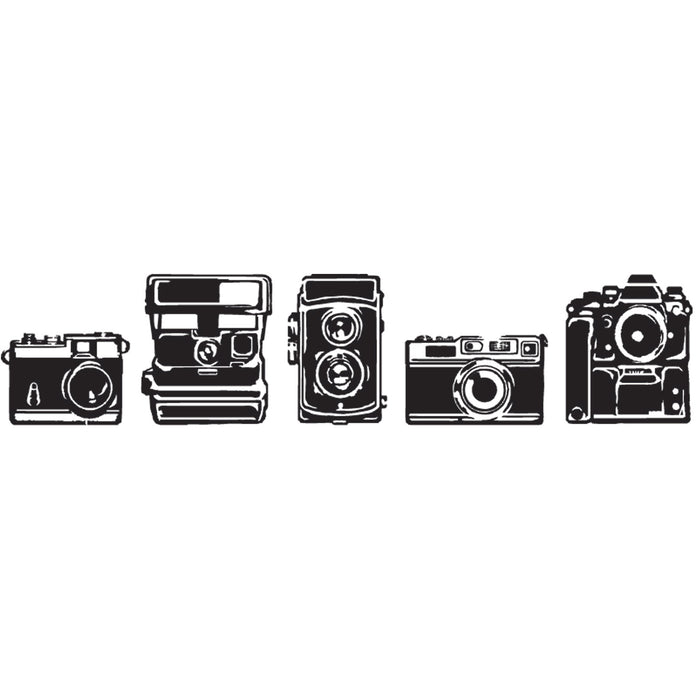 Close-up of Black Mini Deco Roller Camera pattern design