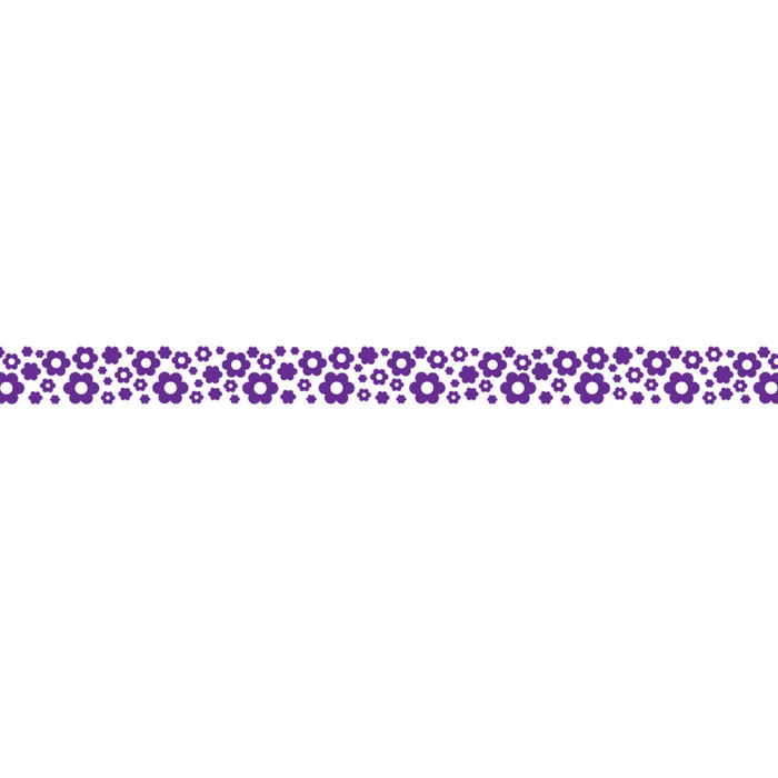 Close-up of floral patterned tape applied with Deco Tape applicator