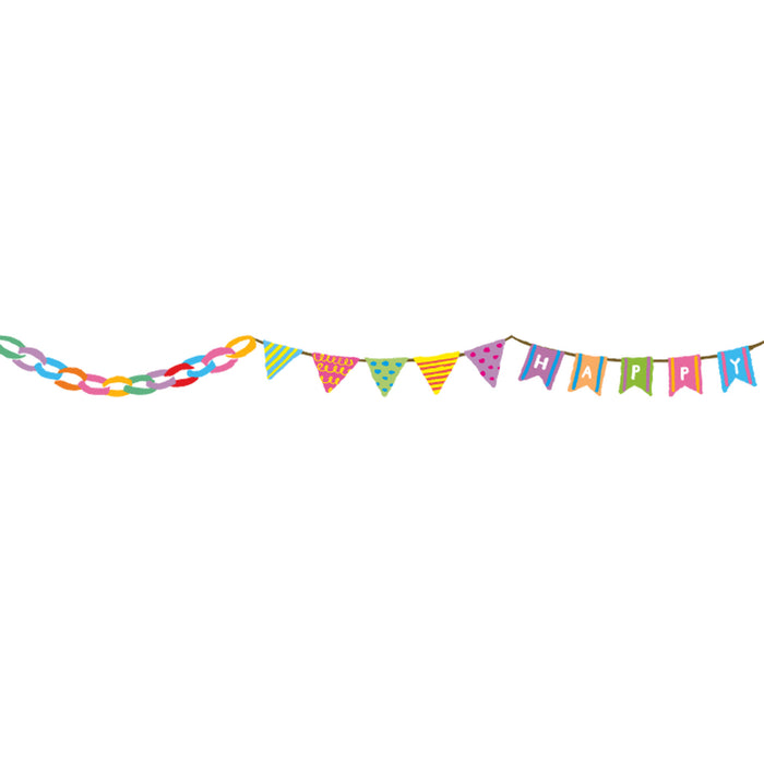 Close-up of flag patterned tape applied with Deco Tape applicator