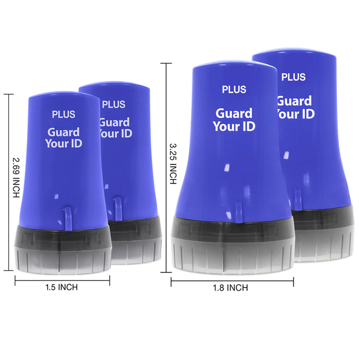 Guard Your ID Advanced Roller 4 pack blue Stylish Privacy Stamp Roller