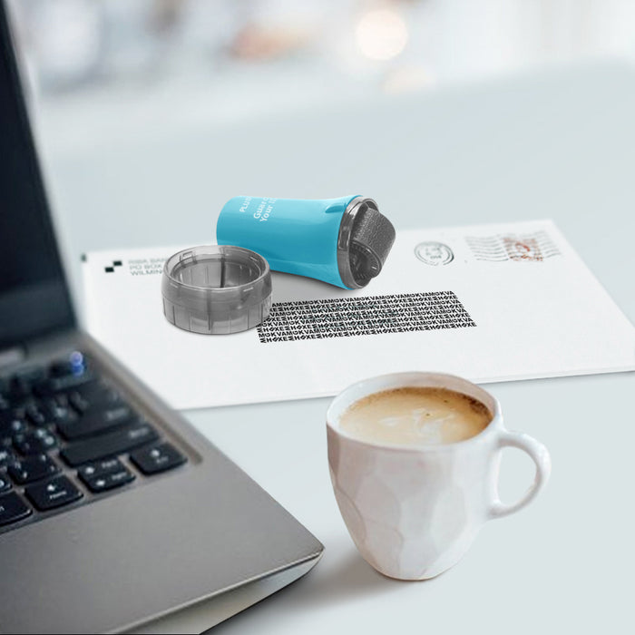 blue Guard Your ID Advanced Roller pink Stylish Privacy Stamp Roller